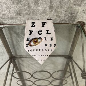 A Rogers Designs Men’s Tie Optometrist Novelty print Eye Letters Chart Eyeglass